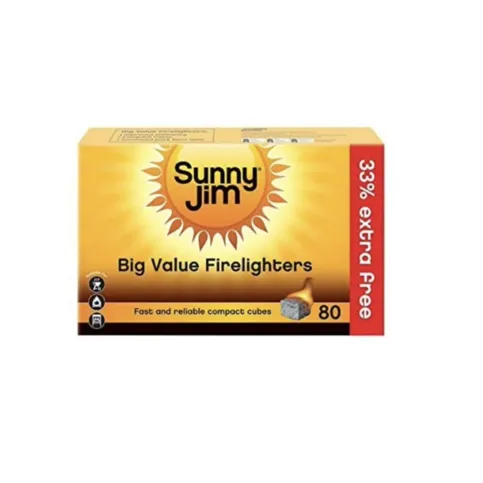 12 X SUNNY JIM FIRELIGHTERS 80 FOR 60 986g