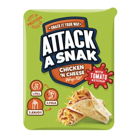 Attack a Snak Chicken Cheese Wrap Kit 99g