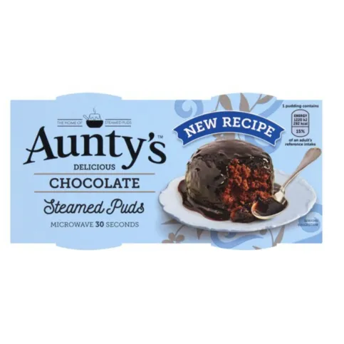 Auntys Chocolate Puddings 2 X 95G