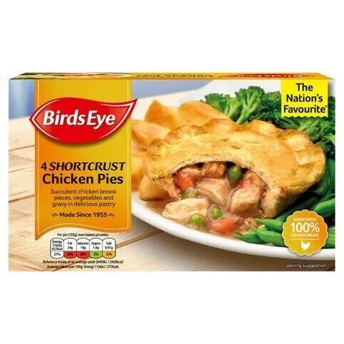 Birds Eye Shortcrust Chicken Pies 4pk