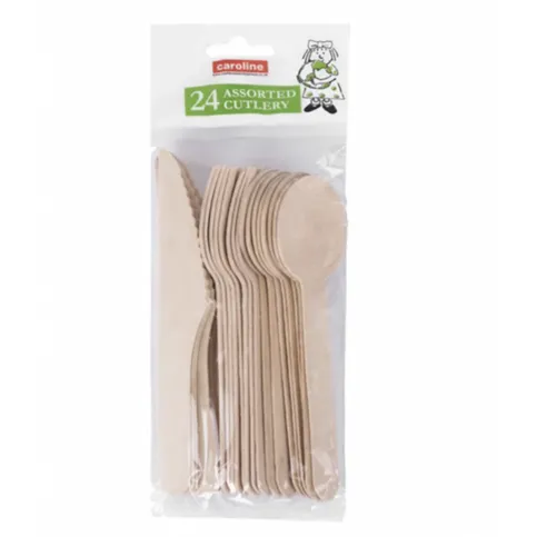 Caroline Wooden Assorted Cutlery Pack 24