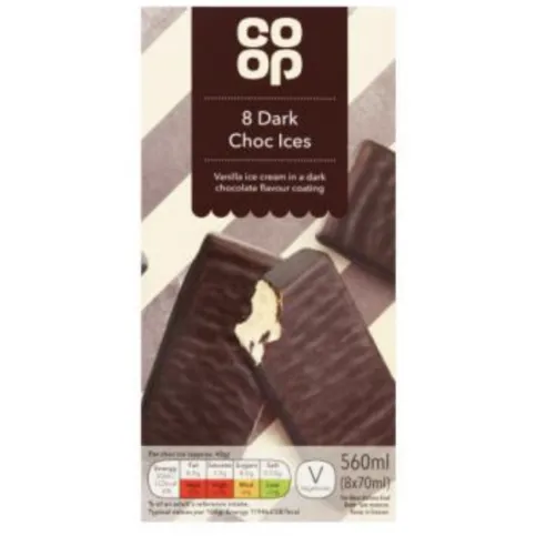 Co-op 6 Dark Choc Ices 6 x 70ml