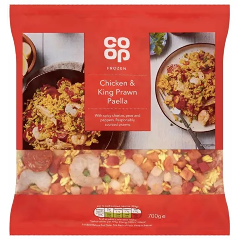 Co-op Frozen Chicken & King Prawn Paella 700g