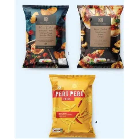 Co Op Peri Peri Fries Crisps 100g