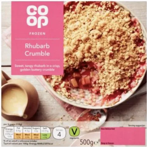 Co-op Rhubarb Crumble 500g
