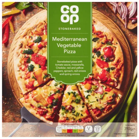 Co-op Stonebaked Mediterranean Vegetable Pizza Frozen 385g