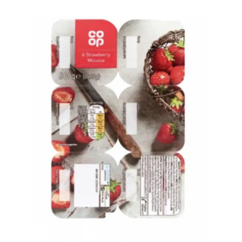 Co-op Strawberry Mousse 6 x 60g