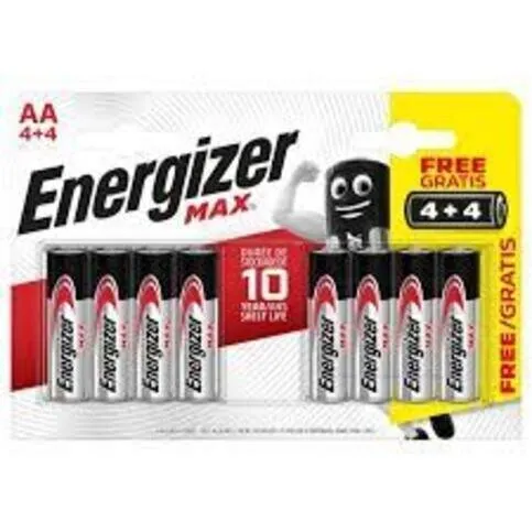 Energizer Max AA Alkaline Batteries 6+4 Pack