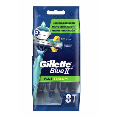 Gillette Blue 2 Plus Slalom Disposable Pack 8