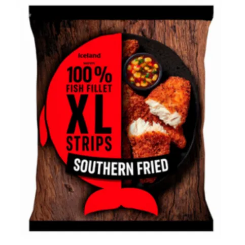 Iceland Made with 100% Fish Fillet XL Strips Southern Fried 400g