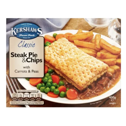 Kershaws Classic Steak Pie & Chips