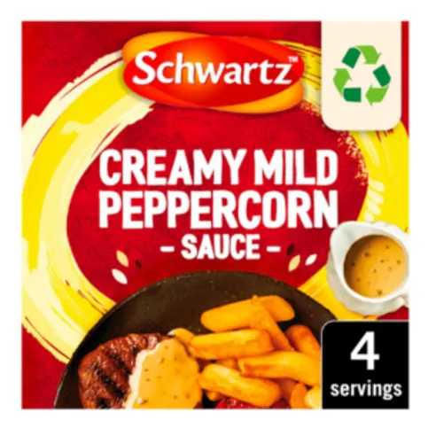 Schwartz Creamy Mild Peppercorn Sauce Mix 25g