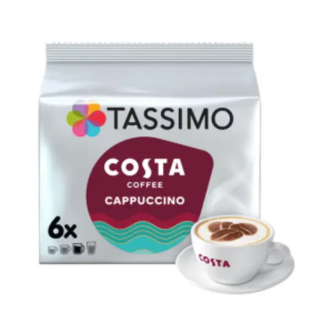 Tassimo Costa Cappuccino Pods 6 Pack 210G