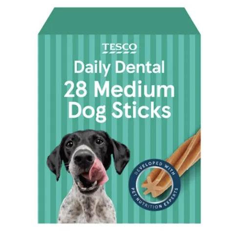 Tesco 28 Dental Sticks Medium Dog 720G