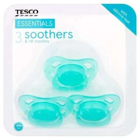 Tesco Essentials 3 Baby Soothers